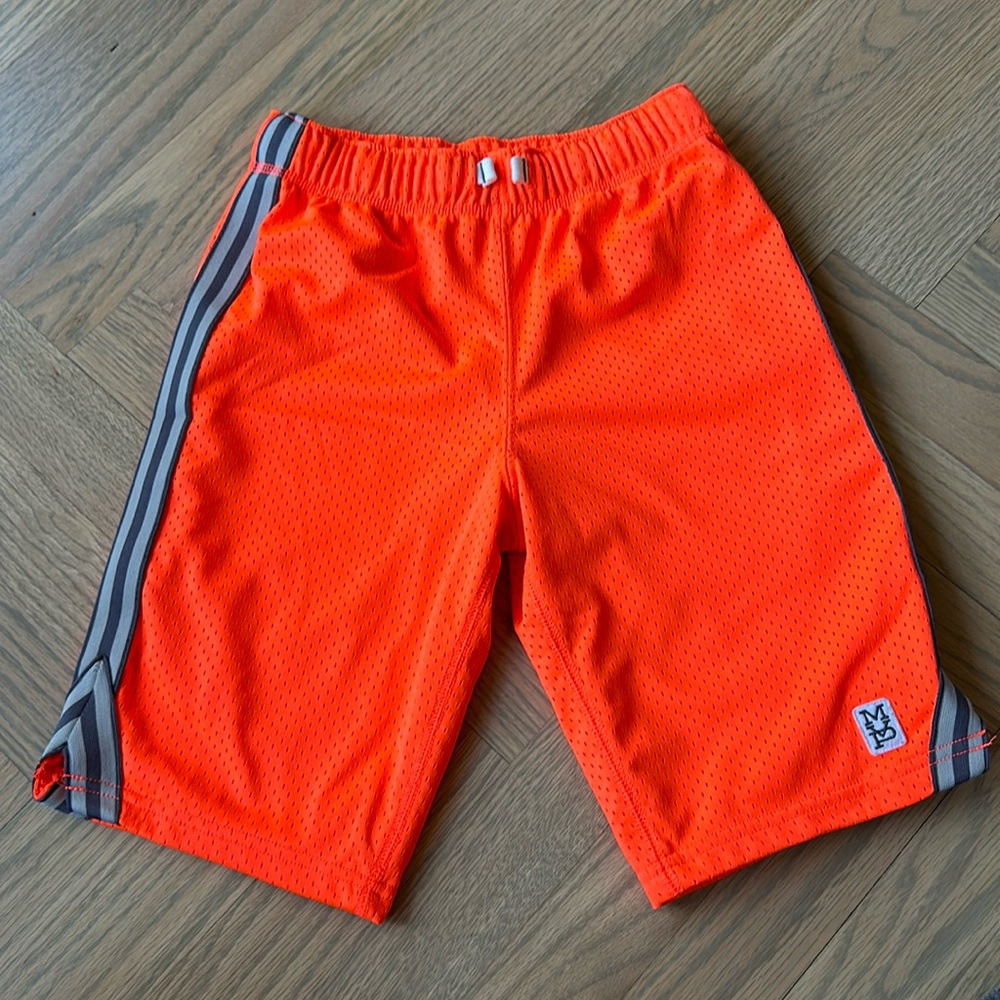 Boys Carter Athletic Shorts in Bright Orange, Size 7